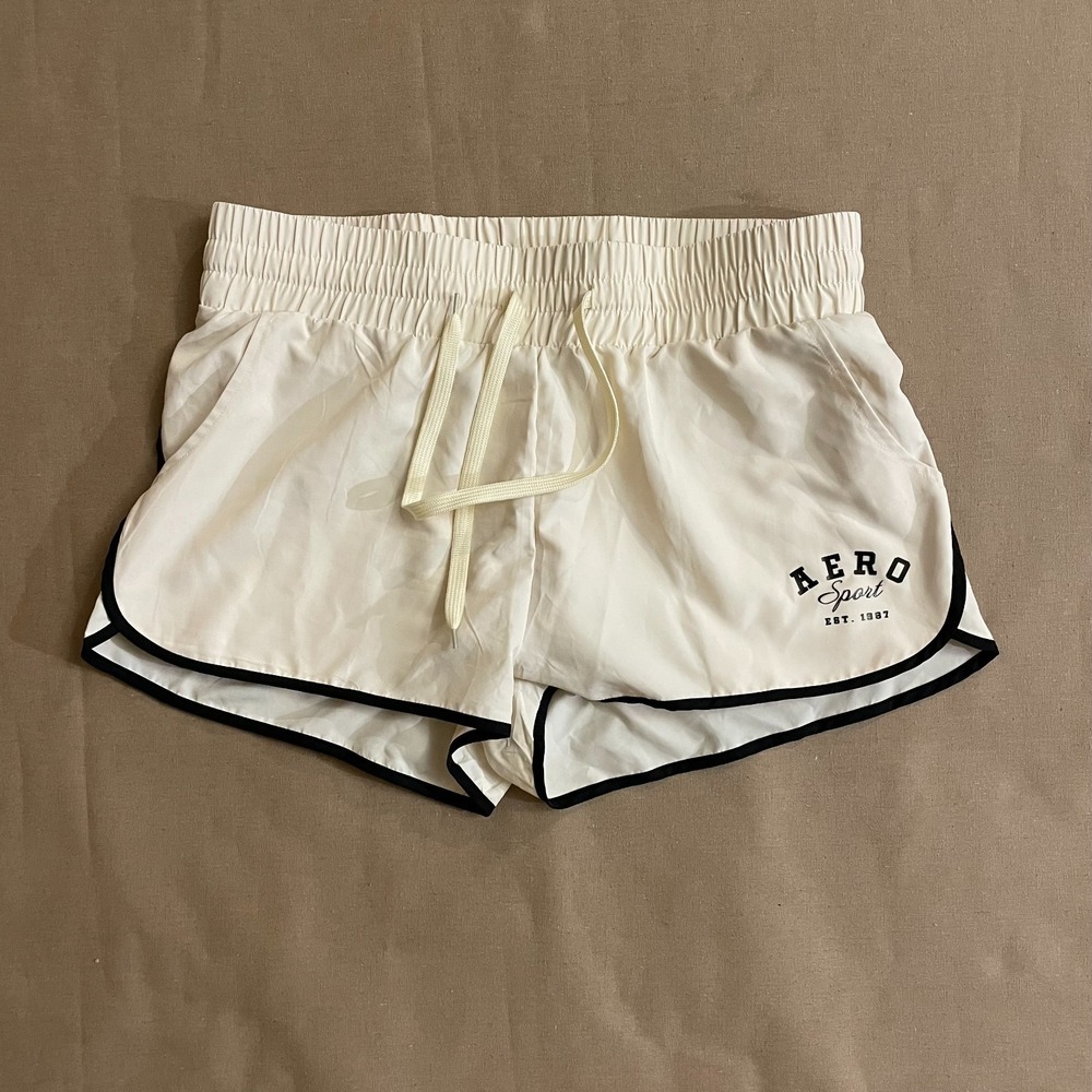 Aeropastale Shorts Sz M Athletic Logo Compression Liner Running Hiking Outdoors